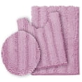 thumbnail image 1 of SAYFUT Chenille 3 PC Bath Mat Set Extra Soft Absorbent Medium Contour Toilet Lid Cover, 1 of 8