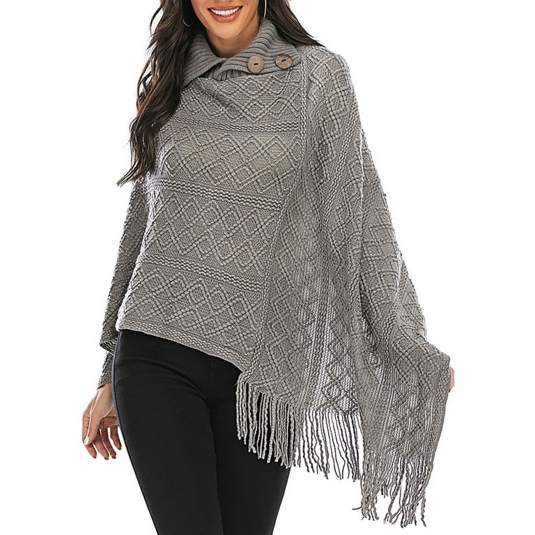 High Collar Fringed Sweater High Collar Fringed Sweater