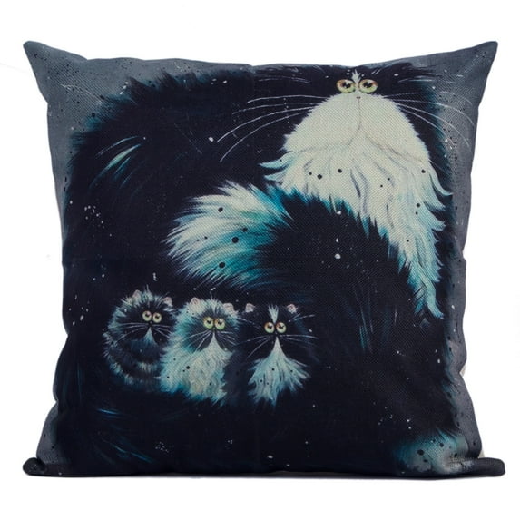 SAYFUT Cotton Linen Cushion Cover Indoor Decorative Throw Pillow Case Sofa Decor Square 18 x 18
