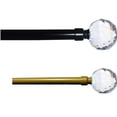 thumbnail image 1 of SAYFUT Curtain Rods for Windows 3/4'' Standard Single Curtain Rod With Crystal Glass Fin, 1 of 7
