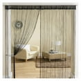 thumbnail image 1 of SAYFUT Door String Curtain Thread Fringe Window Panel Room Divider Cute Strip Tassel for Wedding Coffee House Restaurant Parts Black Gold, 1 of 5