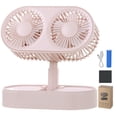 thumbnail image 1 of SAYFUT Dual Fan Portable Rechargeable Handy Fan Pocket Mini Air Cooler USB foldable, 1 of 5