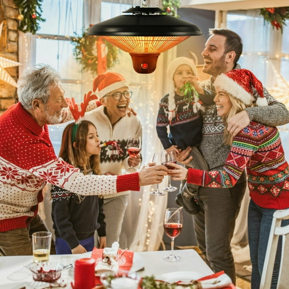 SAYFUT Electric Ceiling Mounted Infrared Heater 1500W Hanging Heater w/Remote Control