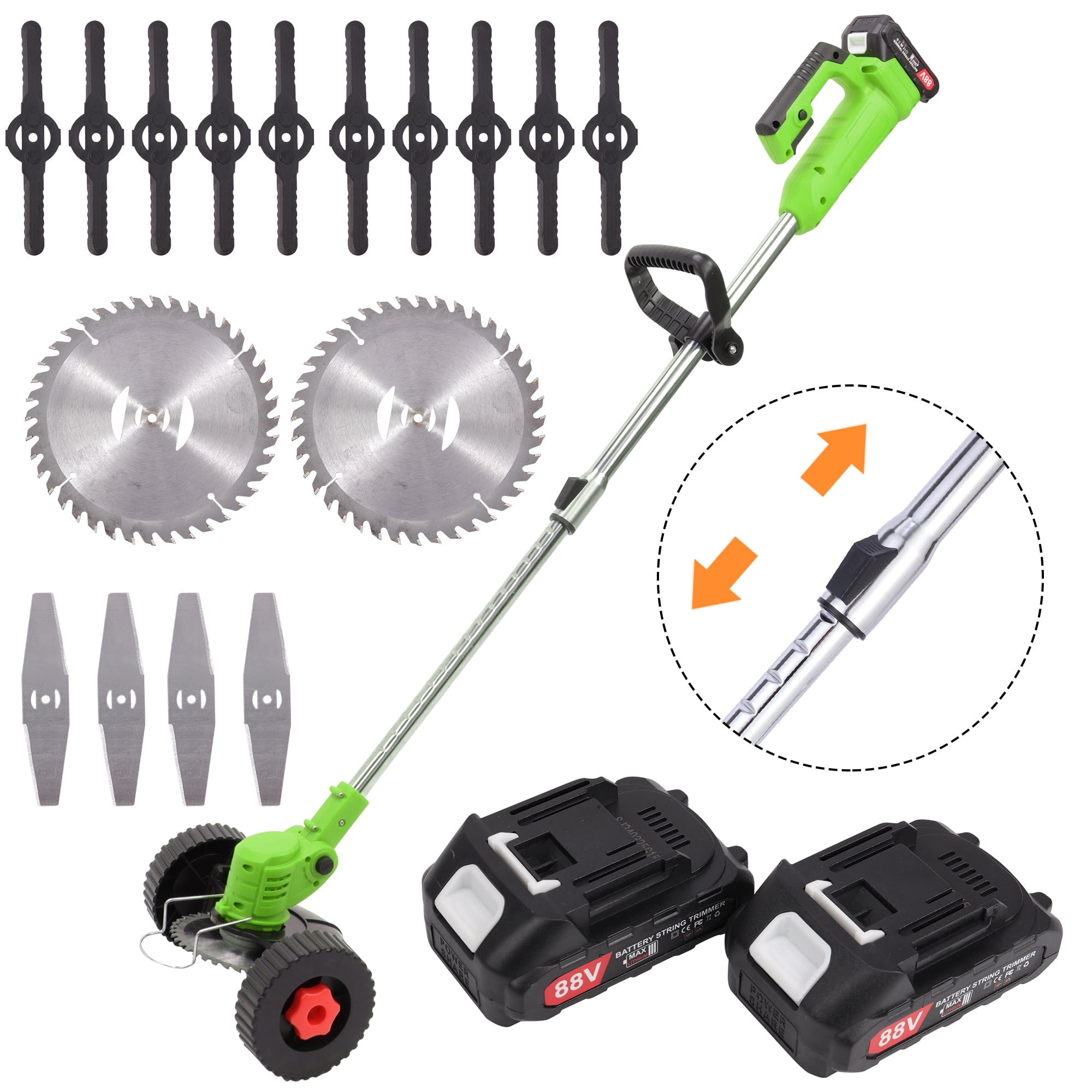 Lawn String Cutter Machine SAYFUT Electric Cordless Weed Lawn Eater Edger Yard Grass String ...