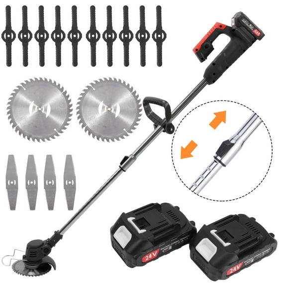 SAYFUT Electric Weed Eater Lawn Edger Cordless Grass String Trimmer Cutter 24V Lithium Battery