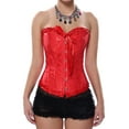 thumbnail image 1 of SAYFUT Fashion Women's Jacquard Overbust Corset Intimates Lace-up Busiter Shapewear, 1 of 7