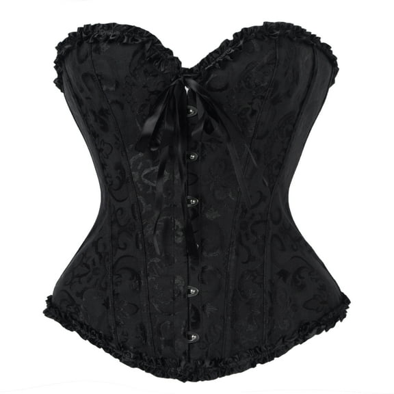 SAYFUT Fashion Women's Jacquard Overbust Corset Intimates Lace-up Busiter Shapewear