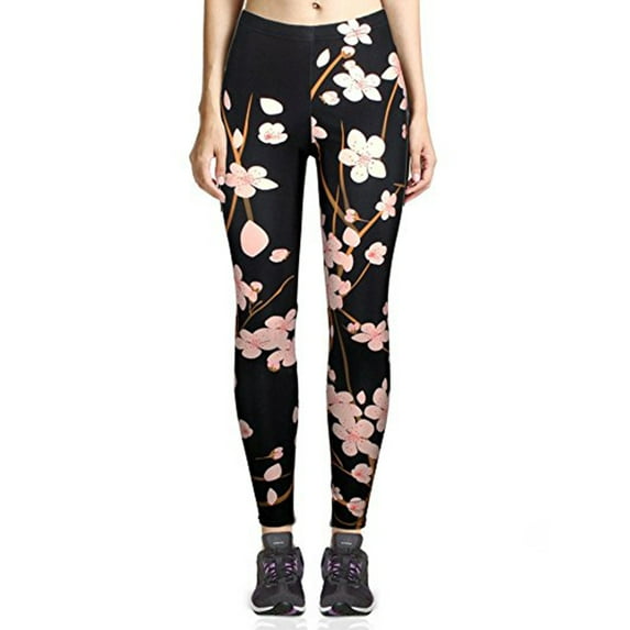 SAYFUT Fashion Women's Pattern Yoga Pants High Elastic Tights Sport Pants Regular Trousers Casual Leggings