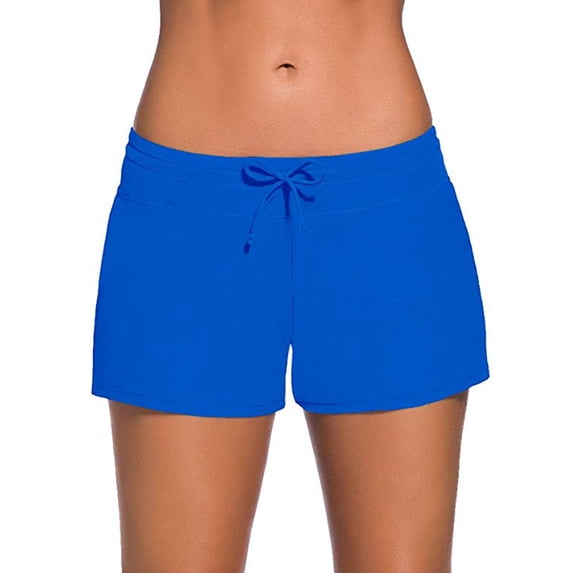 SAYFUT Fashion Womens Swimsuits Board Shorts Waistband Tankini Bottom Beachwear Soild Sport Pants Swimwear