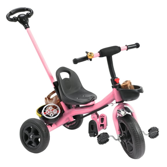 SAYFUT Kids Tricycle with Push Handle, Kids Push Trike for Boys Girls Toddler Bike, Baby Riding Toys