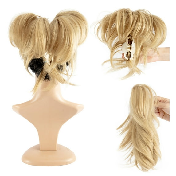 SAYFUT Ladies Synthetic Short Curly Amazing Shape Claw Clip Ponytail Pony Tail Hair Extension