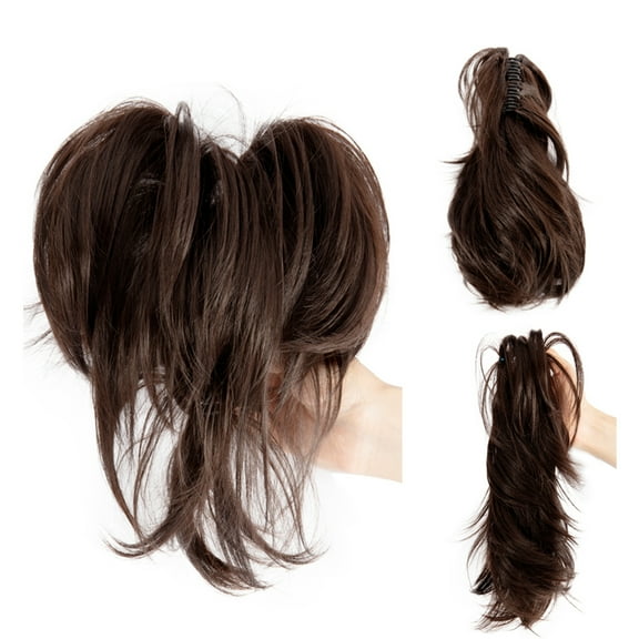 SAYFUT Ladies Synthetic Short Curly Amazing Shape Claw Clip Ponytail Pony Tail Hair Extension