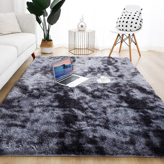 SAYFUT Luxury Super Soft Modern Tie Dye Area Rug, Silky Rug Fur Rug Fluffy Rugs, Anti-Skid Indoor Kids Shaggy Play Mat Floor Carpet for Dining Room Bedroom Home,5 Sizes