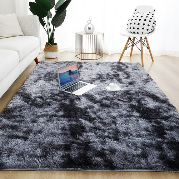 SAYFUT Luxury Super Soft Modern Tie Dye Area Rug, Silky Rug Fur Rug Fluffy Rugs, Anti-Skid Indoor Kids Shaggy Play Mat Floor Carpet for Dining Room Bedroom Home,5 Sizes