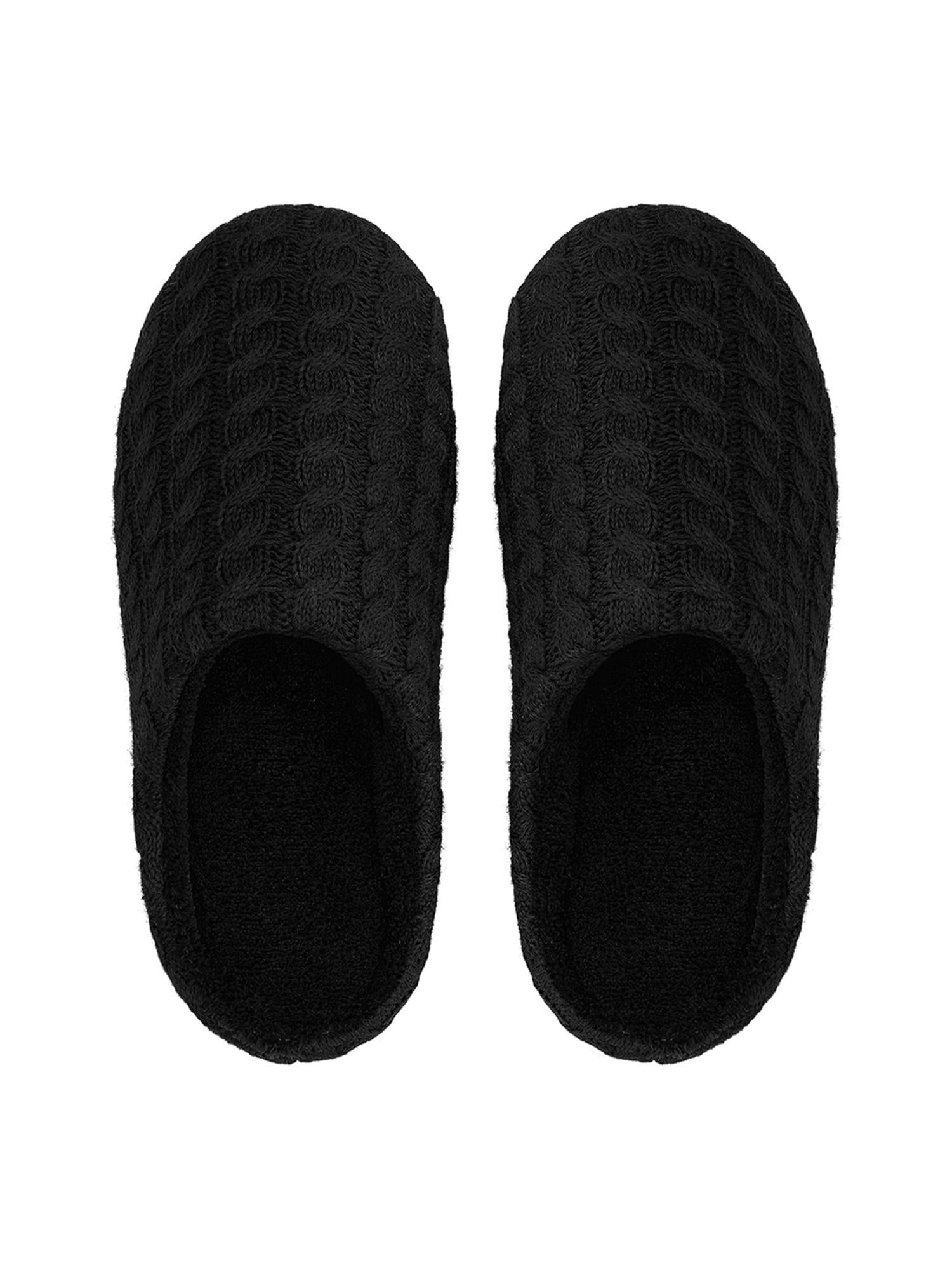 SAYFUT Men Slide Slipper, Memory Foam House Slipper Winter Warm Indoor
