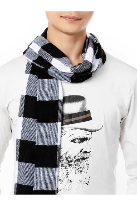 Men Women Stylish Warm Plaid Scarves Tartan Blanket Wrap Winter Scarf Plaid Scarves