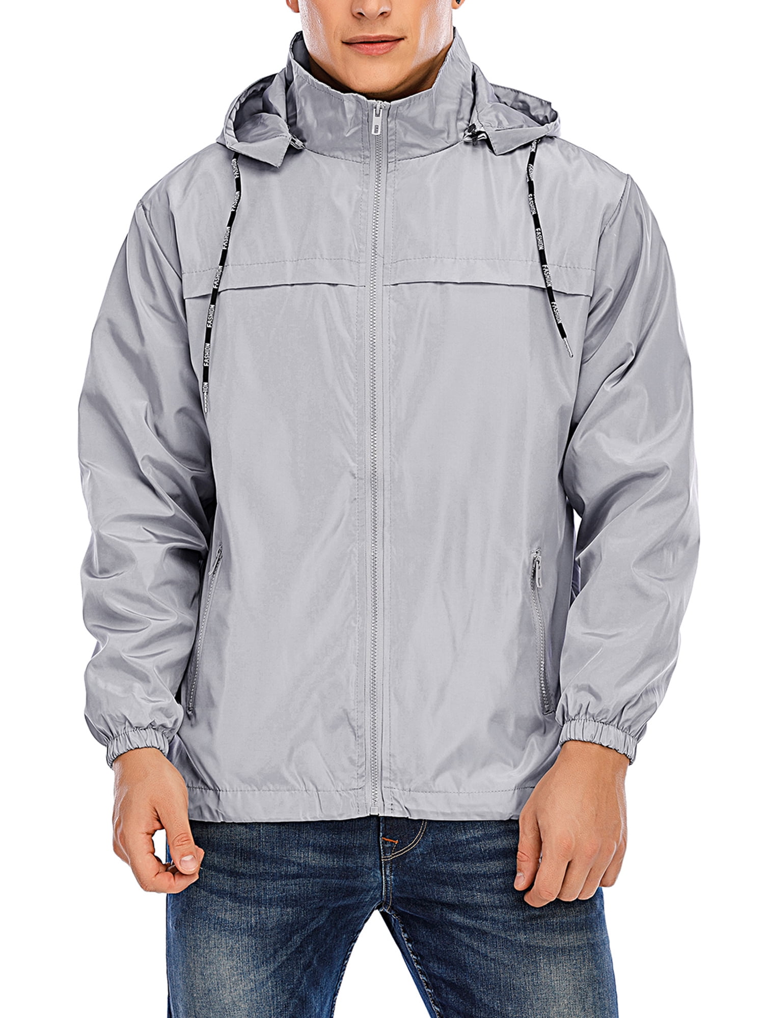 SAYFUT Men's Lightweight Water Resistant Flight Bomber Jacket Hoodie