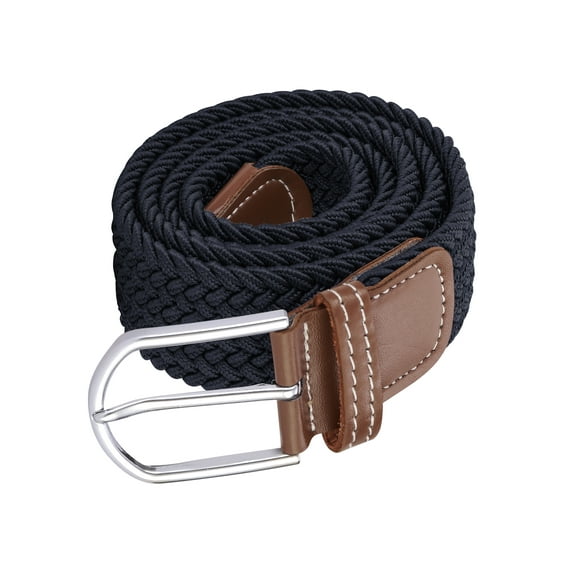 SAYFUT Mens Belt Casual Length 42" for Jeans and Dress Pants Men Stretch Belt Canvas Elastic Fabric Woven Braided Belt Style