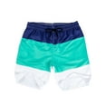 thumbnail image 1 of SAYFUT Mens Hawaiian Surf Shorts Colourblock Printed Board  Short Swim Trunks with Mesh Lining Swimwear Bathing Suits, 1 of 7