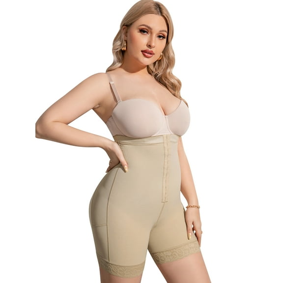 SAYFUT Mid-Thigh Bodysuit Tummy Control Compression Shapewear for Women Seamless Full Body Shaper