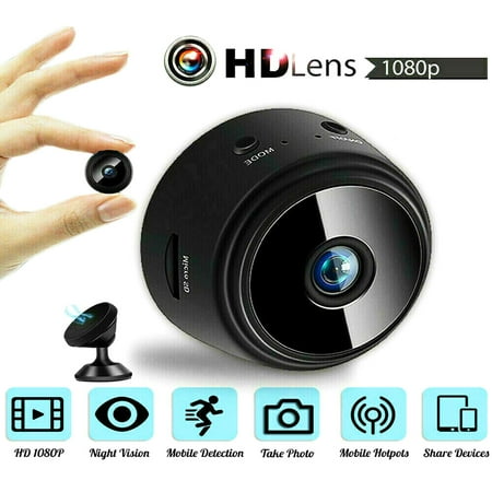 SAYFUT Mini Wireless Camera, Hidden Spy Cameras, Full HD 1080P Portable Small HD Nanny cam with Night Vision, Video Record and Motion Detection for Home, Car, Drone, Office and Outdoor Use