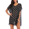 thumbnail image 1 of SAYFUT Plus Size Swimwear Cover ups Juniors' Bathing Suit Cover up Beach Bikini Wrap Swimsuit Dress Trim Kaftans Loose Beachwear, 1 of 8