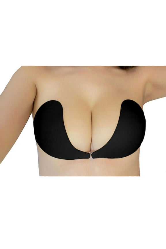 Push-up Nude Strapless And Backless Bra, Nude Silicone Push-up Adhesive Bra