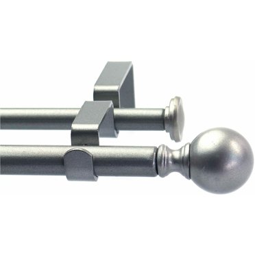 Urbanest 1 Inch Adjustable Double Drapery Curtain Rod Set - Multiple Sizes