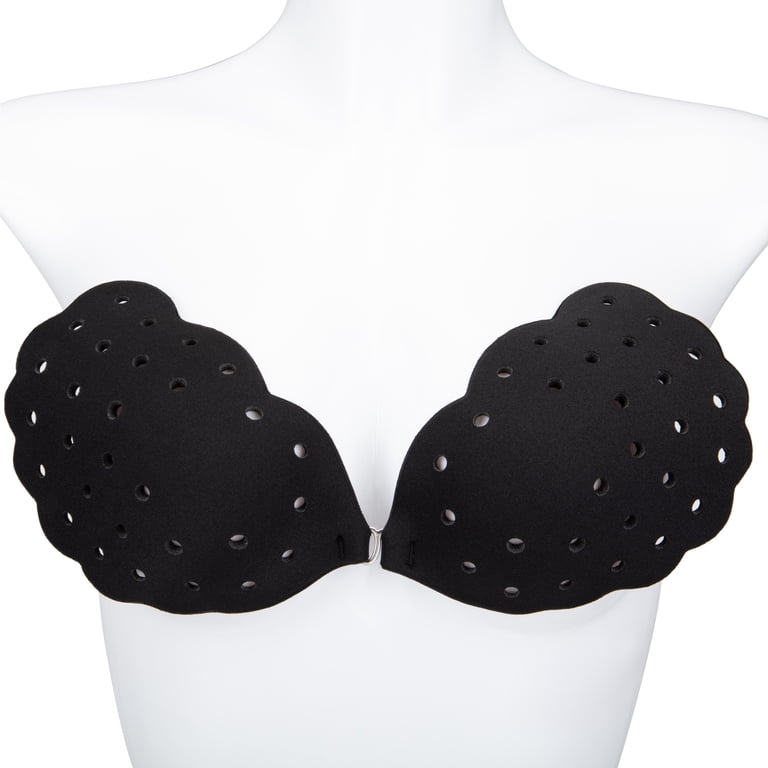black bra for backless dress SAYFUT Self Adhesive Silicone Strapless Bra 3/4 Cup Push up Invisible Bra Suit Dresses Wedding Party, Beige/ casual bride dress