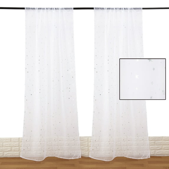 SAYFUT Sheer Chiffon Curtains, 78 inches Long Sheer Curtain for Living Room, Bedroom, Rod Pocket, 2 Panels, W40 x L78 Inches