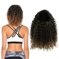 thumbnail image 1 of SAYFUT Short Afro KiSAYFUTy Curly Ponytail Hair Piece for Girls Women Ponytail Extension Synthetic Afro KiSAYFUTy Curly Ponytail for Women (Black(1B#)), 1 of 8