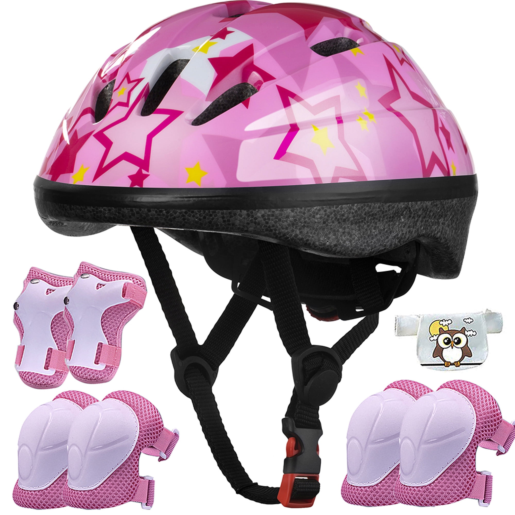 SAYFUT Skateboard Helmet Bike Skate Multi-Sport Helmet for Cycling Skateboarding Scooter Roller Skate with Sports Protective Gear Set Knee Elbow Wrist Pads for Ages 3-10 Boys Girls