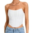 thumbnail image 1 of SAYFUT Strapless Corset Fashion Party Boned Bustier Tube Crop Top Push Up Cute Outfits for Women Going Out Underbust Corset Bustier, 1 of 8