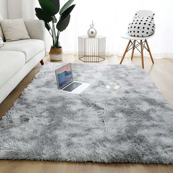 SAYFUT Super Soft Fluffy Floor Rug Washable Shag Rug Shaggy Area Rug, Non Slip Area Rug Pad, Bedroom Dining Room Anti-skid Carpet Yoga Mat Child Play Mat