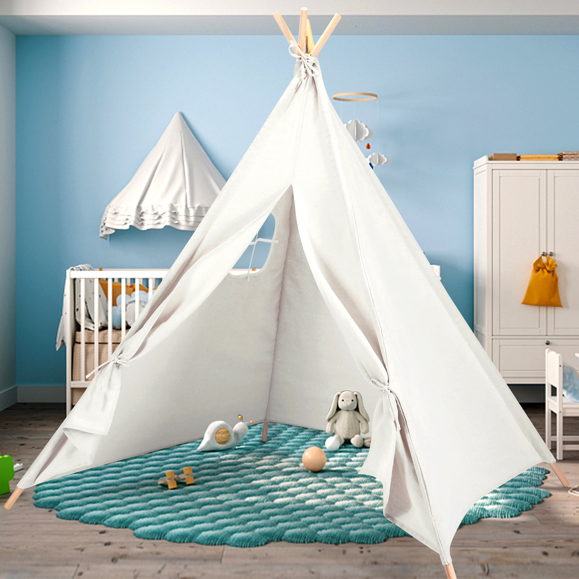 SAYFUT Teepee Tent for Kids, Tepee Play Tent Indoor and Outdoor