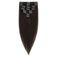 thumbnail image 1 of SAYFUT Thick 130g 16" Double Weft Grade 7A 100% Remy Human Clip in Hair Extensions Full Head 8 Piece 20 Clips (Medium Brown), 1 of 6