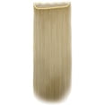 thumbnail image 1 of SAYFUT Trendy 26"Long Straight 3/4 Full Head Clip in Synthetic Hair Extensions One Piece 5 Clips 125g Platinum Blonde, 1 of 4