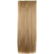 FLORATA SAYFUT Trendy 30"Long Straight 3/4 Full Head Clip in Synthetic Hair Extensions One Piece 5 Clips 130g Ginger Blonde