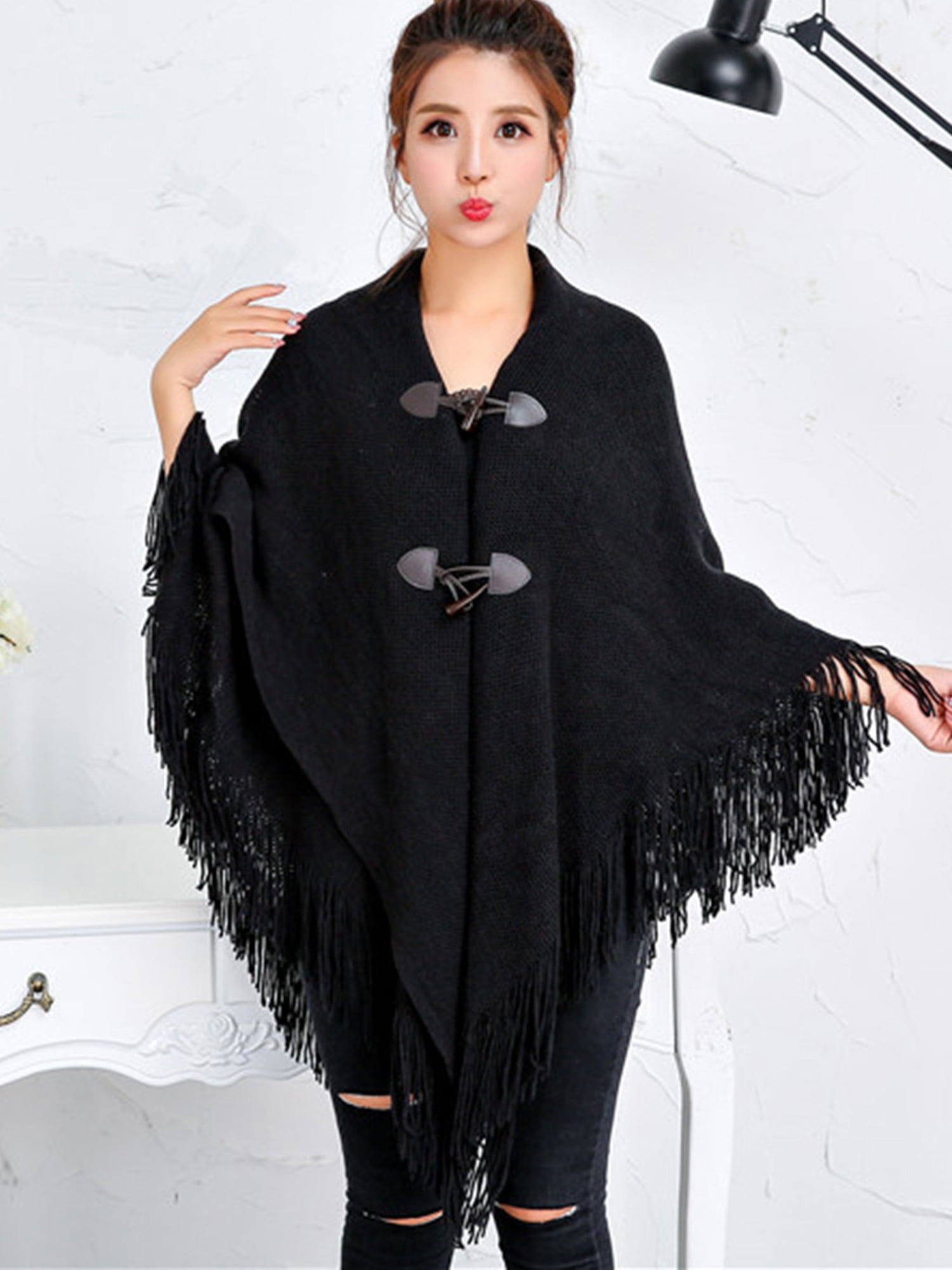 Irregular Fringed Striped Knit Cardigan Irregular Fringed Striped Knit Cardigan