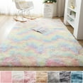 thumbnail image 1 of SAYFUT Ultra Soft Indoor Modern Area Rugs Fluffy Living Room Carpets Suitable for Children Bedroom Home Decor Nursery Rugs Pink/ Red/ White/ Brown-Upgraded Rug, 1 of 5