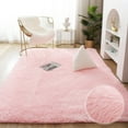 thumbnail image 1 of SAYFUT Ultra Soft Indoor Modern Area Rugs Fluffy Living Room Carpets Suitable for Children Bedroom Home Decor Nursery Rugs Pink/ Red/ White/ Brown-Upgraded Rug, 1 of 4