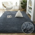 thumbnail image 1 of SAYFUT Ultra Soft Modern Shag Area Rugs Fluffy Living Room Carpet Comfy Bedroom Home Decorate Floor, 47.2'' x 63'', Grey, 1 of 5
