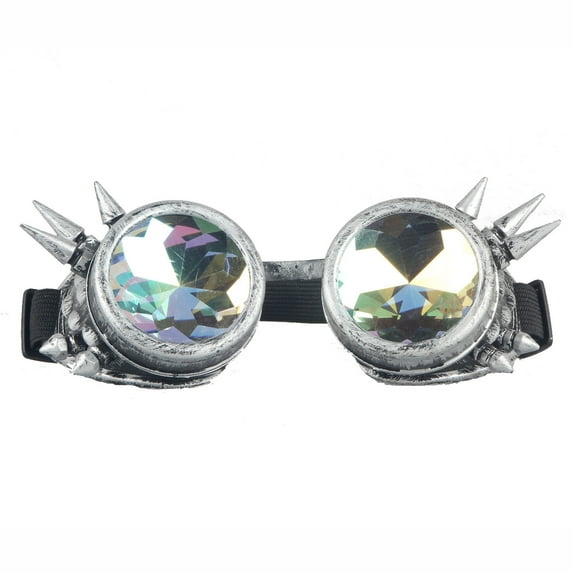 SAYFUT Vintage Steam puSAYFUT Victorian Style Goggles Rainbow Kaleidoscope Goth Cosplay Party Sunglasses