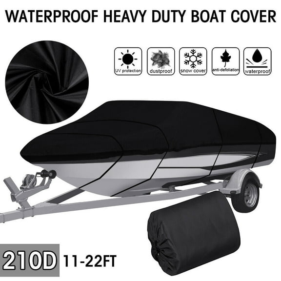 SAYFUT Waterproof Heavy Duty Boat Cover Fit V-Hull, Tri-Hull