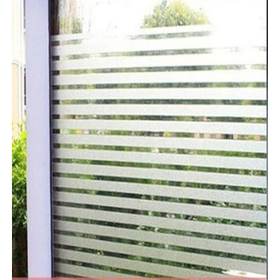 SAYFUT Waterproof Window Glass Sticker Modern Concise Stripes Streak Pattern 1.5x3.3ft