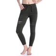 thumbnail image 1 of SAYFUT Women Basic Leggings Ripped Elastic Slim Cutout Leggings Workout Running Capris Pants with adjustable waistband, 1 of 5