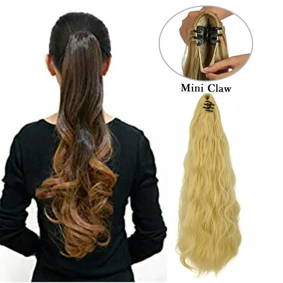 SAYFUT Women Lady 18" Thick Clip In Pony Tail Hair Extensions Fashion Claw Clip Jaw Long Wavy Ponytail