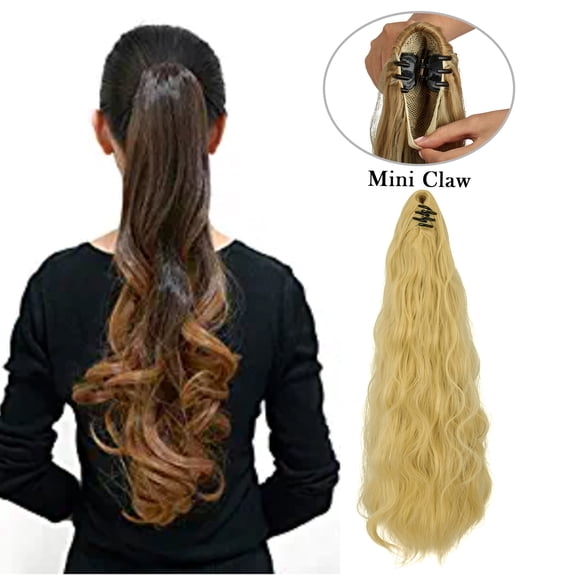 SAYFUT Women Lady 18" Thick Clip In Pony Tail Hair Extensions Fashion Claw Clip Jaw Long Wavy Ponytail