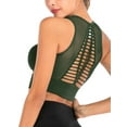 thumbnail image 1 of SAYFUT Women Mesh High Neck Sports Bra Full Coverage Yoga Sports Bra Crop Tank Tops Gym Dancing Jogging Workout, 1 of 7