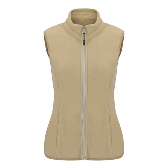 SAYFUT Women Plus Size Lightweight Water-Resistant Fleece Vest Casual Warm Sleeveless Zip Up Vest Coat Jacket with Pockets for Fall/Winter